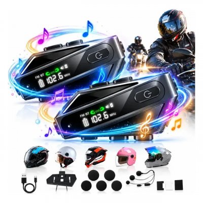 Par Intercomunicador Capacete Moto Kuerl Bluetooth Sem Fio — Comunicação entre capacetes