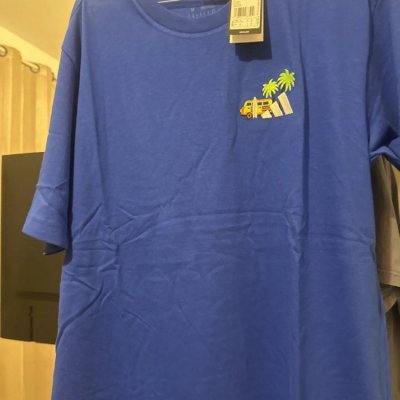 Camiseta Bordado Estampa Surf adidas Branco M