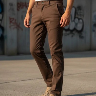 Calça Sarja Masculina Slim Com Elastano