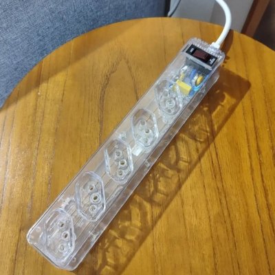 Filtro de Linha iClamper com 5 Tomadas 1m Transparente