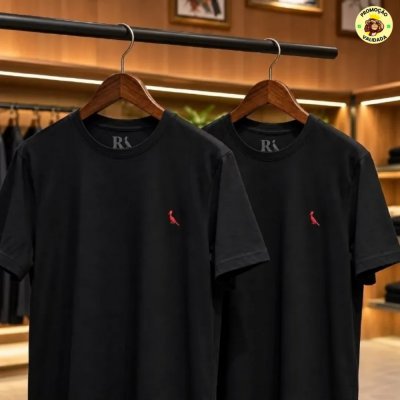 Kit com 2 Camisetas Brasa Pica Pau Bordado