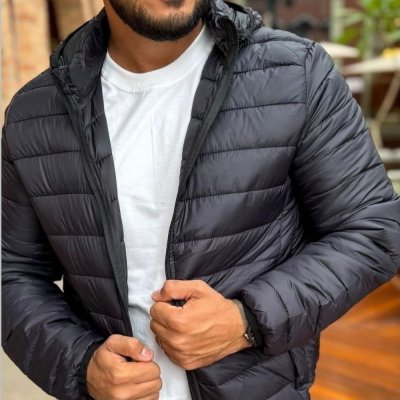 Jaqueta Puffer Reforçada Preto P