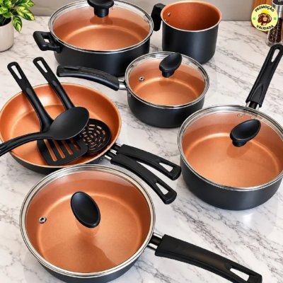 Jogo De Panelas Brinox 10 Pecas Ceramic Life