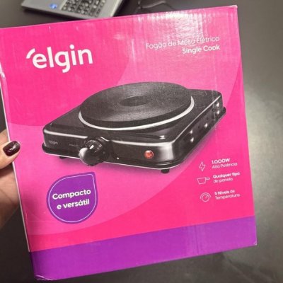 Fogão Elétrico Portátil Cooktop Elgin Single Cook 1 Boca - 110V