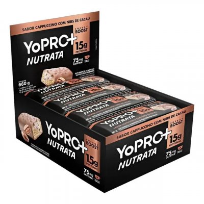Barra Proteína Nutrata Yopro Sabor Cappuccino com Nibs de Cacau — 12 x 55g