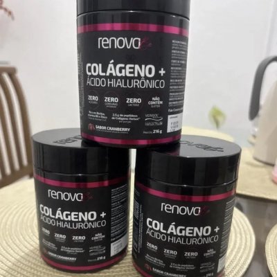 Kit 3x Colágeno Verisol Ácido Hialurônico Biotina Renova Be