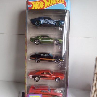 Pacote 5 Carros Sortidos Hot Wheels Multicor