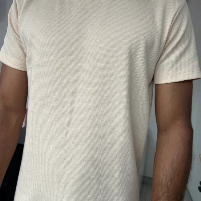 Camiseta Canelada Masculina Básica Preto G