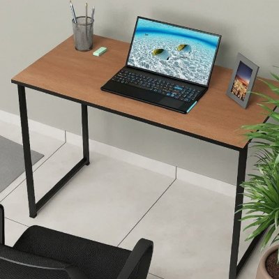 Escrivaninha Industrial 90cm Aço MDF