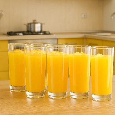 Jogo Copos Vidro 255ml Long Drink Flores Ruvolo