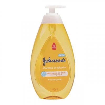 Shampoo Johnson's Baby Glicerina Hipoalergênico 750ml — limpeza suave para peles sensíveis