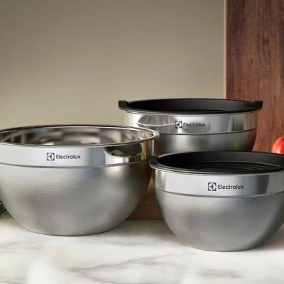 Conjunto de Bowls e Medidores de Inox 3 Pecas Electrolux