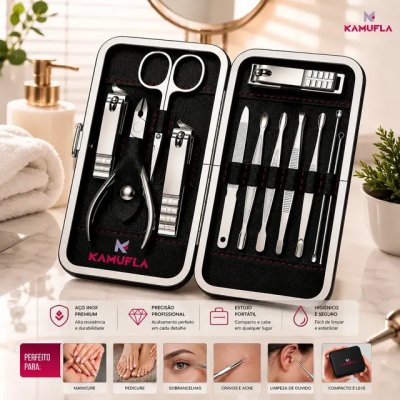 Kit Cortador De Unha Portátil Estojo Alicate Manicure 12 Pç - Review