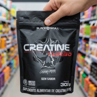 Creatine Turbo BlackSkull Creatina Monohidratada em pó 300g
