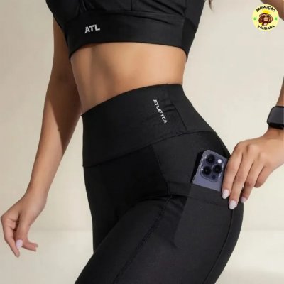 Legging com Bolso Fitness Atletyca Kit com 3