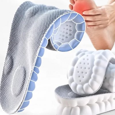 Palmilha De Altissimo Conforto 4d Tênis Sapatos Ortopédica — suporte e maciez