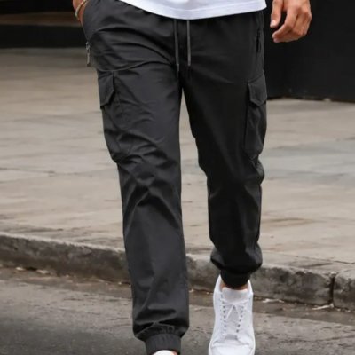 Calça Cargo Slim Com Elastano