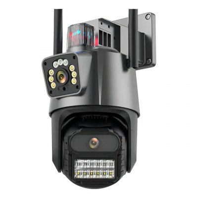 Câmera de Segurança IP WiFi JL Protec IPSky2 — Lente Dupla 6MP