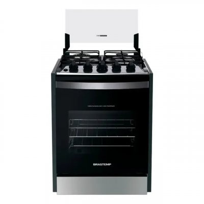 Fogão De Embutir Brastemp 4 Bocas Chama Dupla Byo4ebr - Cor Inox