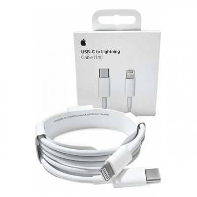 Cabo Carregador Lightning/Tipo C Original Apple — 1 Metro Branco