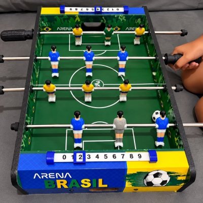 Mesa Pebolim Infantil Arena Maxi Toys Azul