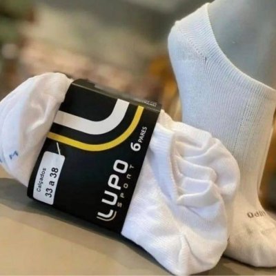 Kit com 6 Pares Meias Lupo Invisível Soquete (várias cores)