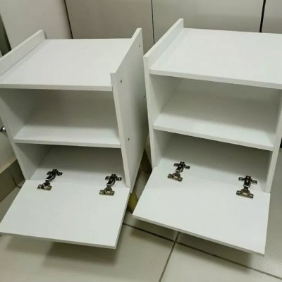 Kit 2 Mesa de Cabeceira Com Porta Nicho