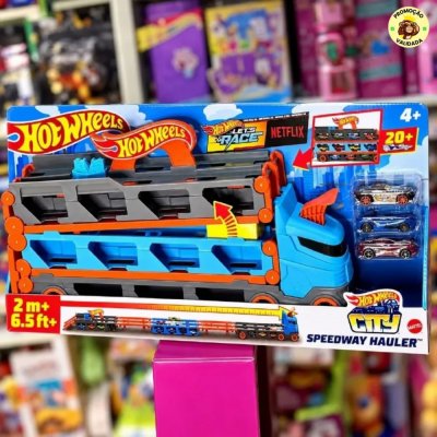 🏎️ UMAPista Hot Wheels com 3 Carrinhos Mattel