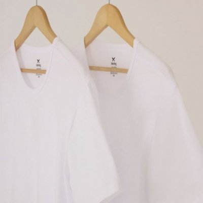 Kit 2 Camisetas Over Hering Masculino Branco M