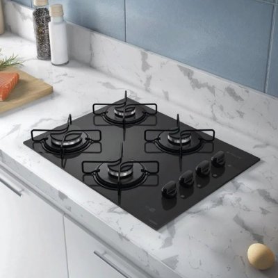 Cooktop 4 Bocas Atlas Agile Up Mesa Vidro Bivolt