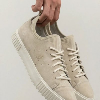 Tênis Masculino Polo Wear Camurça Casual Off White