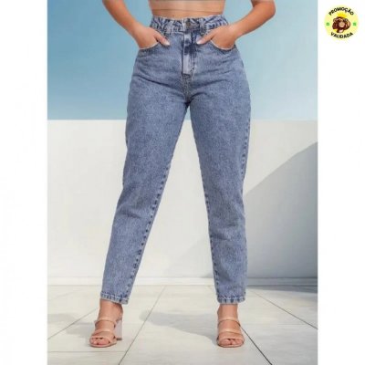 Calça Mom Jeans Feminina Cintura Alta