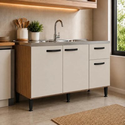 Gabinete Pia 1,20m Branco 120x80x52cm