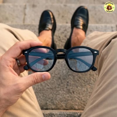 Oculos de Sol Redondo Premium Flexivel Old Money Original