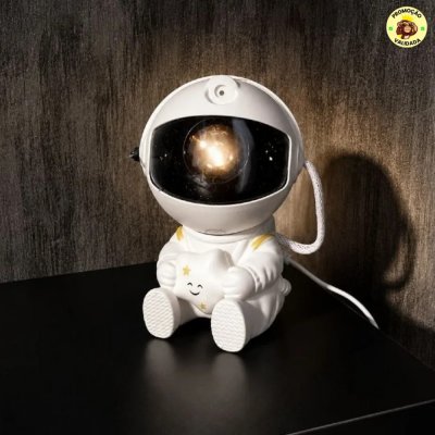 Projetor Astronauta de Galaxia e Estrelas LED com Controle Remoto USB