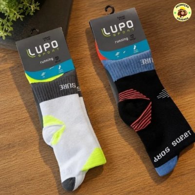 KIT com 2 Pares de Meias Lupo Dry Fit Cano Medio