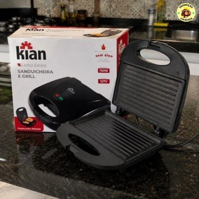 Sanduicheira Grill 2 Em 1 Kian 127v