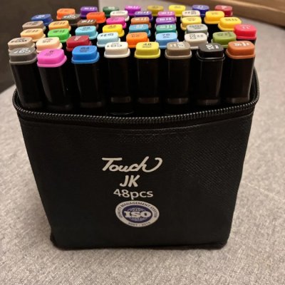 Kit Estojo Touch Canetas Ponta Dupla 48 Cores