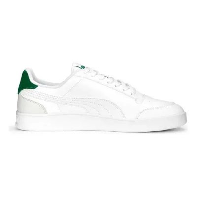 Tênis Shuffle Puma (Puma White · Vapor Gray · Archive Green) Liso — 37