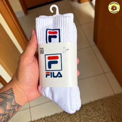 Kit com 3 Pares de Meias Fila Cano Alto