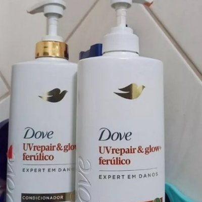Kit Dove Shampoo e Condicionador 600ml  UV Repair