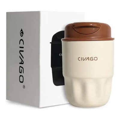 300ml Copo Térmico Inox com Tampa para Café e Chá — Civago Café