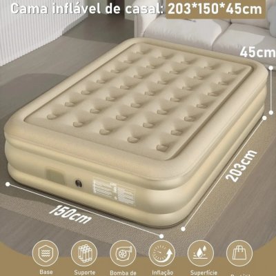 Ecozendsy Colchão Inflável Casal Queen Size
