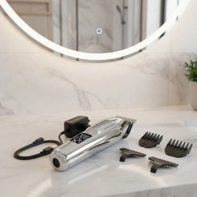 Maquina De Acabamento Profissional Prata Kemei