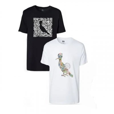 Kit 2 Camisetas Algodão com Estampa Pica-pau — Reserva (Branco, P)
