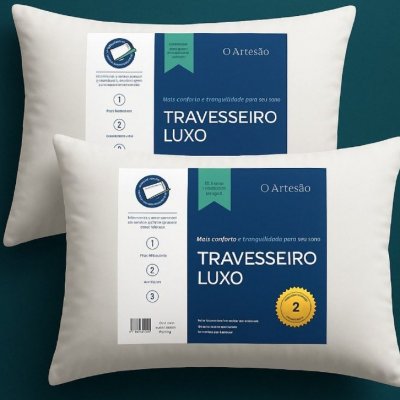 Kit 2 Travesseiro Antialérgico 50x70
