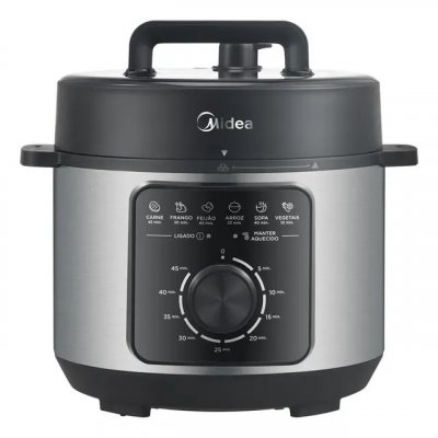 Panela Elétrica Mecânica Pressão 4l Preta E Inox Midea — Cozimento sob pressão em formato elétrico