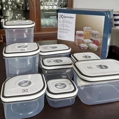 Kit 8 Potes Herméticos Plástico Electrolux