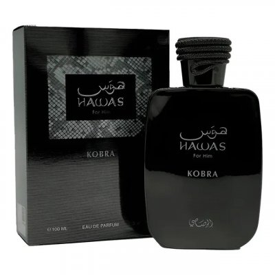Perfume Hawas Kobra Rasasi Masculino Edp 100ml — fragrância masculina concentrada
