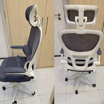 Kit com 2 Cadeiras Ergonômica Presidente Com Apoio Lombar